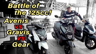 Avenis vs Mio Gravis vs Mio Gear Mga Bagong 125cc Scooters Comparison [upl. by Osmen]