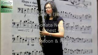 Grade 4 Bassoon  Sonata No1 by Galliard Mvt 4 Hornpipe a linglese [upl. by Oletha]