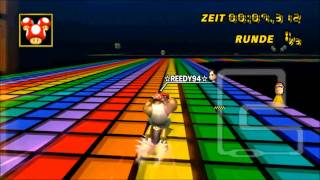 MKWii TAS  SNES Rainbow Road  first lap  24795 [upl. by Arted]