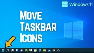 How to Move the Taskbar Icons to the Left on Windows 11 [upl. by Duwad]