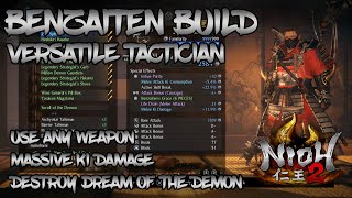 Nioh 2  Benzaiten Build  Versatile Tactician  Destroy Dream of the Demon [upl. by Middle]