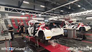 WRC Rally Finland Jyväskylä🇫🇮2024 Service Park rally74r™ [upl. by Fagin665]