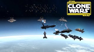 Epic Star Wars Empire at War Space Battles  Massive Cinematic Clone Wars Battle [upl. by Doownil]