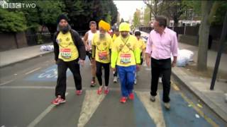 101yearold Fauja Singh Runs the London Marathon  Horizon Eat Fast and Live Longer  BBC Two [upl. by Are]