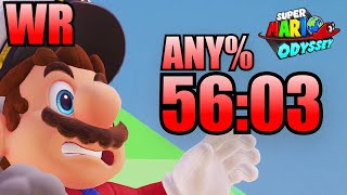 fWR Super Mario Odyssey Any Speedrun in 5603983 [upl. by Schaeffer386]