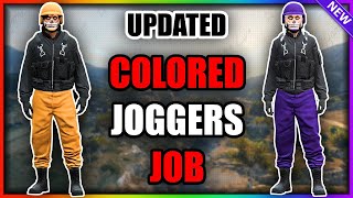 GTA5 ONLINE I PATCHED WORKING MODDED OUTFIT JOB COLORED JOGGERS amp COLORED HELMETS [upl. by Mariska]