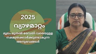 2025 മെയ് 14 വ്യാഴമാറ്റം  മൂലം മുതൽ രേവതി വരെയുള്ള നക്ഷത്രക്കാർക്കുണ്ടാകുന്ന അനുഭവങ്ങൾ [upl. by Nemraciram]