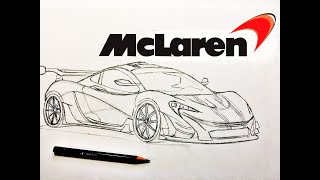 Como Dibujar un Mclaren P1 [upl. by Essirehs440]