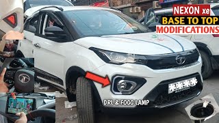 Fully Modified Tata NEXON xe  Nexon Base Model Modifications With Price [upl. by Roeser966]