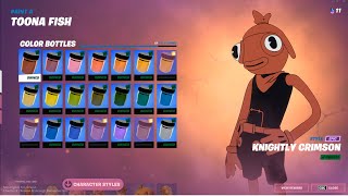 Where to find Knightly Crimson Toona Fish Paint in Fortnite [upl. by Nyleaj]