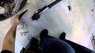 SSR 125cc Pitbike Fork Rebuild Pt 1 [upl. by Bloem]