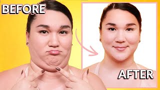 Contouring for Beginners⚡ How to Contour ROUND FACE amp DOUBLE CHIN Easy Plus Size Makeup [upl. by Stoddard558]