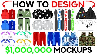 HOW TO DESIGN CLOTHING MOCKUPS FOR YOUR BRAND 2024 WALKTHROUGH [upl. by Inor721]