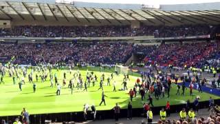 Scottish Cup final  fan trouble after final whistle [upl. by Esinnej901]