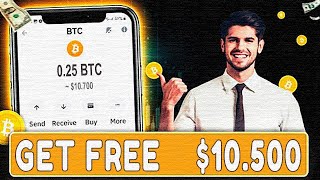 get FREE BITCOIN 025 btc 10600 in 5 MINUTES  no investment amp no fee [upl. by Savory]