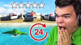 Surviving A 5 STAR WANTED LEVEL For 24 HOURS In GTA 5 [upl. by Bambi542]