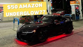 50 Amazon LED UNDERGLOW install on my MK5 Supra Was it worth it [upl. by Amrita842]