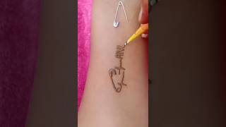 Mehndi design trending 💖 easy tattoo ytshorts [upl. by Inwat]