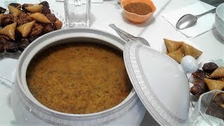 وصفة خاصة لحريرة مغربية بالبلبولة  الشعير  Soupe Marocaine Harira avec semoule dorge [upl. by Sibell113]