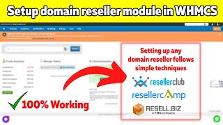 How To Resell Domain Names With Reseller Club amp WHMCS  How To Setup Any Domain Reseller On WHMCS [upl. by Atirrehs]