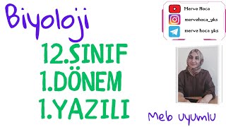 12SINIF BİYOLOJİ 1DÖNEM 1YAZILI ÇALIŞMASI yazılıyahazırlık [upl. by Aznarepse788]