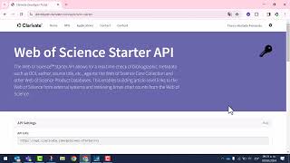 Registro y Solicitud de acceso a las APIs de Web of Science [upl. by Trudnak562]