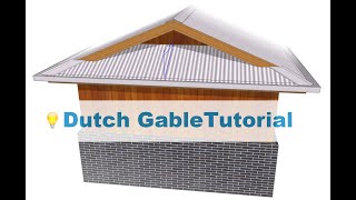 Creating Dutch gables on a hip roof in PlusSpec amp PlusDesignBuild for Sketchup Tutorial [upl. by Karl703]