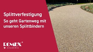 Splittverfestigung Gartenweg mit ROMPOX  202 DEKO EP [upl. by Robina]