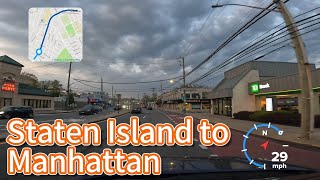 Staten Island to Manhattan  Via Driving I278 West [upl. by Strenta]