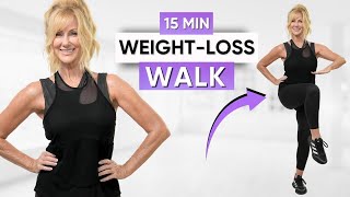 Best Walking Exercise For Weight loss  15 Minute Walk At Home Women Over 50 [upl. by Cross964]