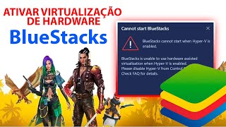 Como ATIVAR a VIRTUALIZAÃ‡ÃƒO de HARDWARE para EMULADORES no WINDOWS 11 BLUESTACKSVIRTUAL PC [upl. by Nitsruk]