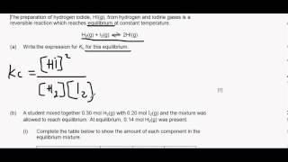 OCR A level Chemisty Unit F325 Module 1  Calculations using Kc [upl. by Charbonnier]