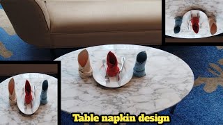 Napkin folding design for housekeeping l Rajib towel art tutorial I Guest Welcome Design With napkin [upl. by Ateuqal]