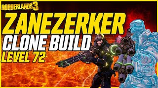 NEW ZANE BUILD Clone amp Cannon Setup  Borderlands 3 Level 72 Zanezerker Build [upl. by Ibbor]