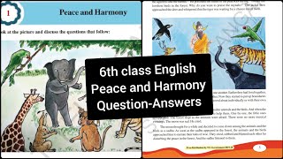 6th class English 1st lesson quotPeace and Harmonyquot Questions and Answers TS board [upl. by Launam]