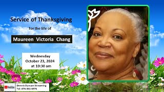 Service of Thanksgiving for the life of Maureen Victoria Chang [upl. by Tcideneb183]