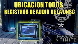 UBICACION DE TODAS GRABACIONES UNSC EN HALO INFINITE  REGISTROS AUDIO DE LA UNSC  MAPA [upl. by Lamori350]