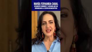 María Fernanda Cabal desmiente rumores sobre supuesta renuncia a su partido el Centro Democrático [upl. by Emmet]