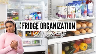 FRIDGE ORGANIZATION AND RESTOCK I REFRIGERATOR DEEP CLEANING AND RESTOCK [upl. by Odraude]