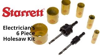 Starrett KFC07021 Six Piece Fast Cut Electricians Holesaw Kit [upl. by Adnuhser]