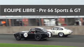 Equipe Libre Oulton Park 2023  AC Cobra EType Mustang GT350R Austin Healey TVR Grantura MGB [upl. by Emera]