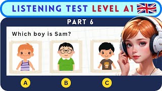 Easy English Listening Test  A1 Level for Beginners  Part 6 [upl. by Weidman]