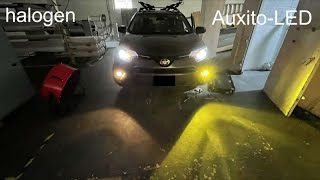 AUXITO H11 H8 H16 LED Fog Light Bulbs Review  3000K Golden Yellow Light [upl. by Annawahs]