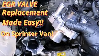 EGR Valve Replacement On Mercedes Sprinter  Step by Step Guide [upl. by Shull]