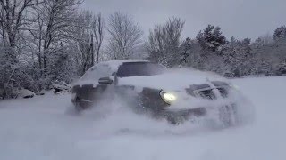 MercedesBenz S430 4matic W220 in deep snow [upl. by Anihsak155]