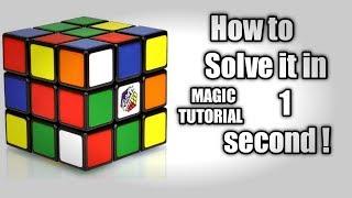 Magic Trick to solve Rubiks cube in 1 second  Magic tutorial [upl. by Loziram]