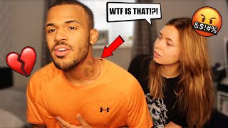 HICKEY PRANK ON GIRLFRIEND She Got MAD [upl. by Norval]