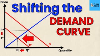 Shifting the DEMAND CURVE Leftward  Think Econ [upl. by Carbo]