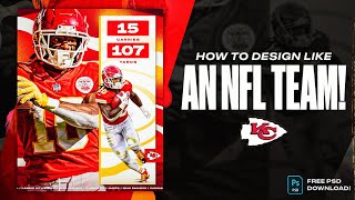 How to make Sports Designs like the Chiefs FREE PSD  ᴴᴰ [upl. by Swehttam465]