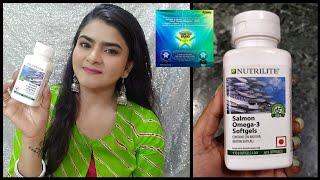 Omega 3 fish oil BENEFITS  Nutrilite Salmon Omega3 Soft gels  Omega capsules  Amway  Ria Das [upl. by Strohbehn]